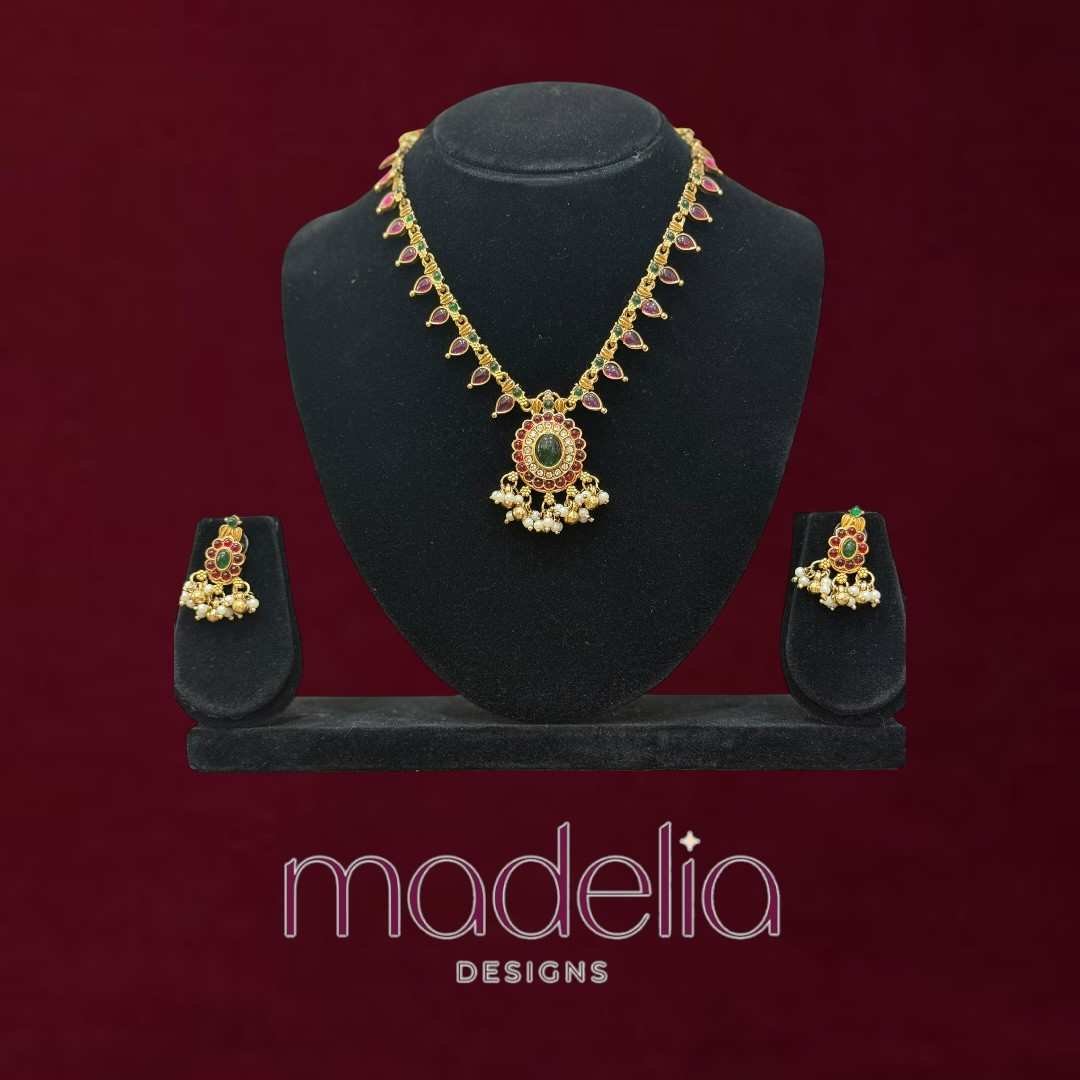 Pearl Drop Kemp Necklace Set